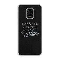 Never lose your value: Xiaomi Redmi Note 10 Lite Transparant Hoesje
