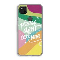 Don't call: Google Pixel 4a Transparant Hoesje