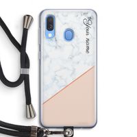 Marmer in stijl: Samsung Galaxy A40 Transparant Hoesje met koord Marmer in stijl: Samsung Galaxy A40 Transparant Hoesje met koord