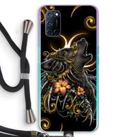 Huilende Wolf: Oppo A52 Transparant Hoesje met koord