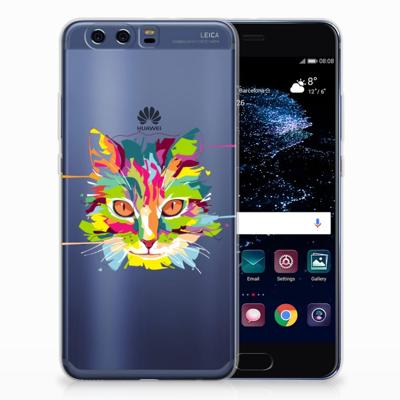 Huawei P10 Plus Telefoonhoesje met Naam Cat Color Huawei P10 Plus Telefoonhoesje met Naam Cat Color