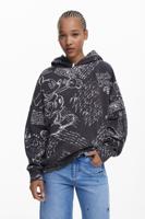 Mickey™ sweatshirt met letters - BLACK - L