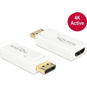 DeLOCK 65580 tussenstuk voor kabels Displayport 1.2 HDMI Wit