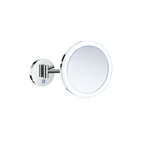 Vergrotingsspiegel Smedbo Outline Draaibaar met LED PMMA Dual Light Warm-Koel Hardwiring Chroom