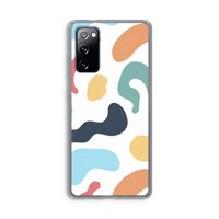 Memphis Shapes Blue: Samsung Galaxy S20 FE / S20 FE 5G Transparant Hoesje