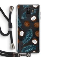 Kokosnoot roze: Samsung Galaxy J8 (2018) Transparant Hoesje met koord