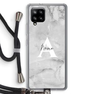 Ivory Marble: Samsung Galaxy A42 5G Transparant Hoesje met koord