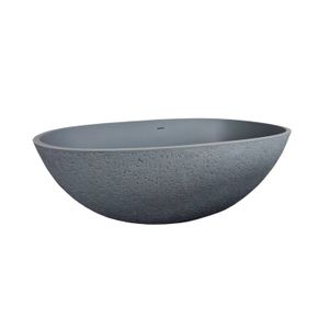 Best Design Vrijstaand Ligbad Craquelé-stone Just-Solid 180x85x52 cm Lava Grijs