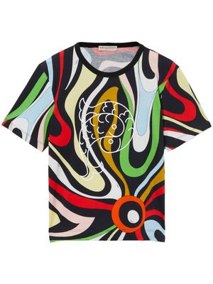 PUCCI t-shirt en coton à imprimé abstrait - Noir