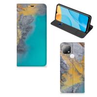 OPPO A15 | Standcase | Marble Blue Gold