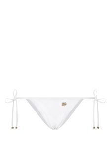 Dolce & Gabbana bas de bikini à plaque logo - Blanc