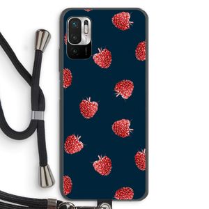 Framboosjes: Xiaomi Redmi Note 10 5G Transparant Hoesje met koord