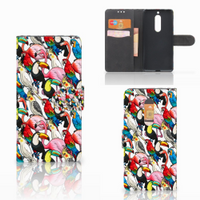 Nokia 5 Telefoonhoesje met Pasjes Birds - thumbnail