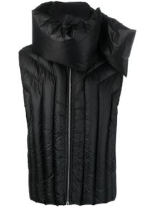 Rick Owens gilet matelassé Gimp à col détachable - Noir