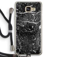 Zwart marmer: Samsung Galaxy A5 (2016) Transparant Hoesje met koord