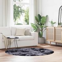 Hoogpolig vloerkleed NAVARRA 160x160 cm polyester donkergrijs