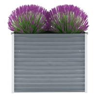 VidaXL Plantenbak verhoogd 100x40x77 cm gegalvaniseerd staal grijs