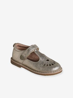 Leren meisjes sandalen kleutercollectie goud
