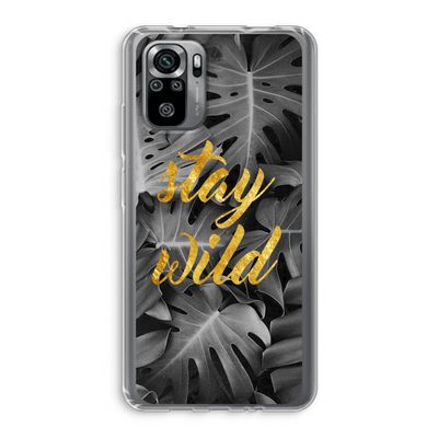 Stay wild: Xiaomi Redmi Note 10S Transparant Hoesje