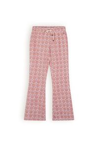 NoNo Meisjes flair broek rib velours AOP aztec - Sady - Pale Blush