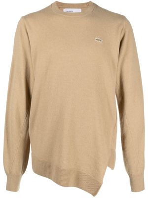 Comme Des Garçons Shirt x Lacoste pull à design asymétrique - Marron