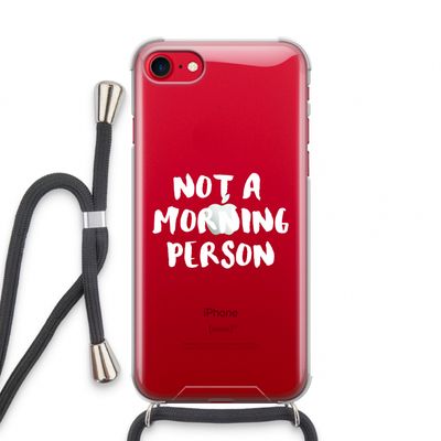Morning person: iPhone SE 2020 Transparant Hoesje met koord