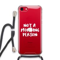 Morning person: iPhone SE 2020 Transparant Hoesje met koord