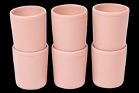 Koffiekopjes set van 6 - 150 ml - 6 persoons - Madeira - roze - Portugees stoneware