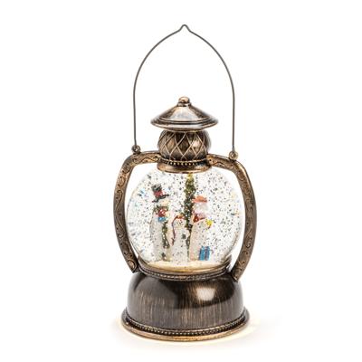 Konstsmide?Snowglobe lantaarn - sneeuwpop - klassiek - 20 cm - met verlichting - sneeuwlantaarn