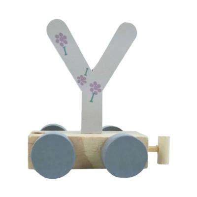 JeP kids houten treinletter Y-grijs JeP kids houten treinletter Y-grijs
