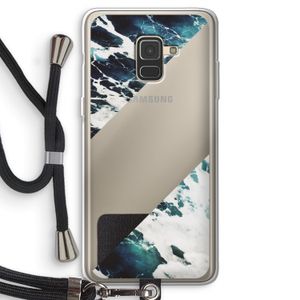 Golven: Samsung Galaxy A8 (2018) Transparant Hoesje met koord