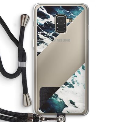Golven: Samsung Galaxy A8 (2018) Transparant Hoesje met koord