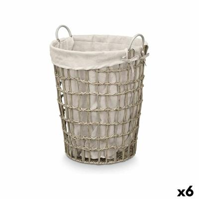 Mand Kipit HX30550 Grijs Polyester Stof Polypropyleen Ijzer Plastic 50 % katoen 46 x 59 x 43 cm (6 Stuks)
