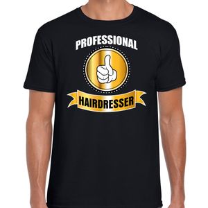 Professional hairdresser / professionele kapper t-shirt zwart heren - Kapper cadeau shirt