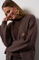 Feddie lurex cardigan - espresso - 13345