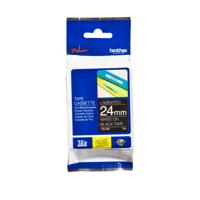 Brother TZE-355 labelprinter-tape Wit op zwart