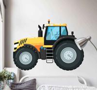 Stickers speelgoed Gele tractor