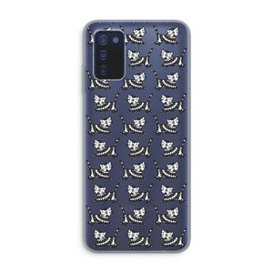 Zwarte poes: Samsung Galaxy A03s Transparant Hoesje