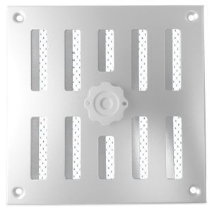 Afsluitbaar Schuifrooster Opbouw 195 X 195mm - Rvs (3-2020i)