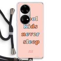 Cool Kids Never Sleep: Huawei P50 Pro Transparant Hoesje met koord