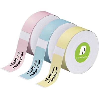 Olympia 6314 Etiketten (rol) 40 x 14 mm Blauw, Roze, Geel 3 stuk(s) Universele etiketten