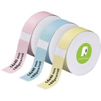 Olympia 6314 Etiketten (rol) 40 x 14 mm Blauw, Roze, Geel 3 stuk(s) Universele etiketten