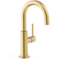 Wastafelkraan Tres Study | Opbouw | Draaibare uitloop | Mengkraan | Standaard model | 1-hendel | Rond | 24k Goud mat