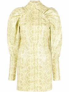 ROTATE BIRGER CHRISTENSEN robe Birger Christensen à effet peau de serpent - Jaune