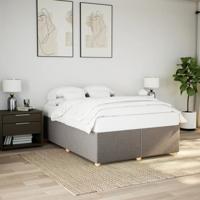 Bedframe zonder matras stof taupe 140x190 cm