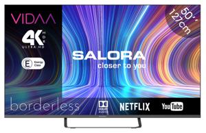 Salora 50UV210 tv 127 cm (50") 4K Ultra HD Smart TV Wifi Zwart 250 cd/m²