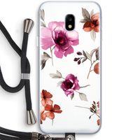 Geschilderde bloemen: Samsung Galaxy J3 (2017) Transparant Hoesje met koord Geschilderde bloemen: Samsung Galaxy J3 (2017) Transparant Hoesje met koord