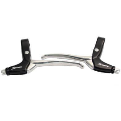 Saccon remgreep set l211 canti/rollerbrake zwart/zilver