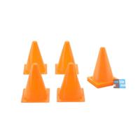 Pionnen - 8x stuks - oranje - 17 cm - plastic - pionnetjes - sport/voetbal training - thumbnail