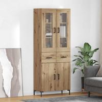 Hoge kast met lade 2 pcs Artisan Eiken Bewerkt hout